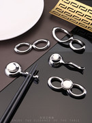 304不锈钢筷子架筷托创意天鹅，勺筷架托日式餐桌摆台餐具精致