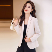白色小西装外套，女小个子2023春秋韩版西服短款小个子显瘦上衣