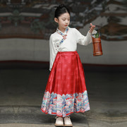 2023亲子装马面裙女童，唐装汉服中国风儿童，古装秋季套装母女装
