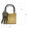 。仿铜挂锁 小箱锁 25MM 32MM 38MM 50MM 63MM 防锈挂锁防盗
