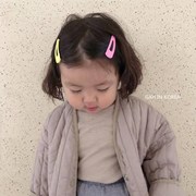 韩国进口儿童糖果色BB夹发夹边夹百搭磨砂漆面基础女童发饰头饰女