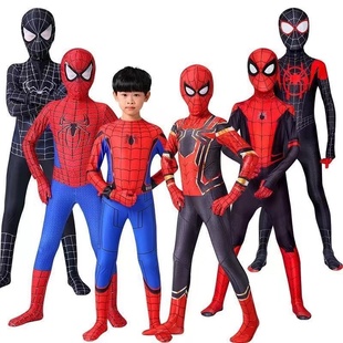 蜘蛛侠衣服万圣节儿童套装，紧身衣成人版，cos连体衣迈尔斯超人战衣1