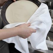 厨房擦碗布吸水专用不掉毛擦盘子餐具擦碗巾白色毛巾抹布擦干碗布