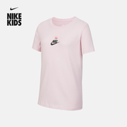 Nike耐克儿童大童女童T恤夏季纯棉宽松轻便柔软HF9788