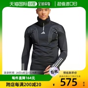 韩国直邮Adidas阿迪达斯上衣男款紧身轻便运动训练夹克炭黑贴花