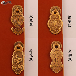 新中式红木家具柜门仿古拉手抽屉，柜子复古纯铜，把手黄铜老式小拉手
