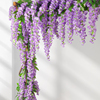 仿真紫藤花装饰挂花假花藤条，紫罗兰室内婚庆吊顶，塑料藤蔓豆花植物