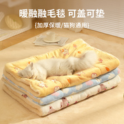 猫咪毯子宠物毛毯冬天小被子狗，睡垫地垫地毯，猫窝专用猫垫子睡觉用