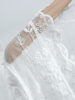 韩国蕾丝网纱防晒衣，透明沙滩服性感，绣花系带开衫中长款外搭披肩薄
