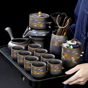 功夫茶具套装家用紫砂懒人，泡茶器自动茶壶，高档轻奢中式整套泡茶具