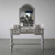 慕妃高端定制家具美式新古典榉木化妆桌欧式梳妆台梳妆凳GC1101