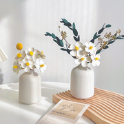 干花束ins风摆件永生花客厅桌面装饰品，入户玄关家居好物白色花瓶