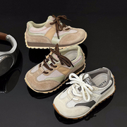 儿童休闲鞋男童轻便跑步鞋2024小孩鞋3-5-8岁女童，单鞋真皮小童鞋