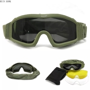 军迷战术眼镜cs防爆抗冲击护目镜三镜片，套装摩托车风镜装备