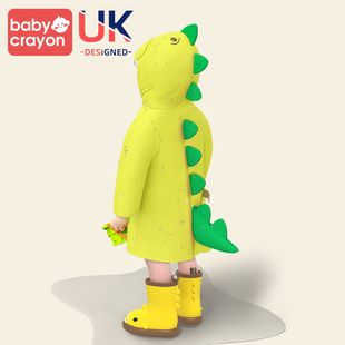 英国babycrayon儿童雨衣雨鞋，男童女童幼儿园，宝宝雨披套装防水斗篷