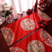 结婚地垫新房布置婚房装饰喜字脚垫门垫创意，卧室客厅婚礼用品地毯