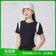 umisky优美世界2023秋季时尚运动感短款修身上衣T恤VI3J3003
