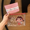 可爱卡通牛奶妹印花PVC透明化妆包旅行便携洗漱包零钱耳机收纳包