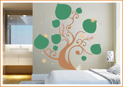 富贵树硅藻泥镂印模具乳胶漆，液态墙纸组合印花镂空模板刷墙工具