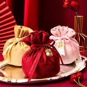 结婚喜糖袋喜糖盒子，个性创意欧式伴手礼物，回礼袋丝绒布袋包