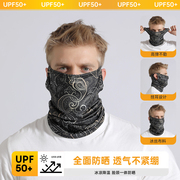 【upf50+】冰丝挂耳面巾，防护防晒面罩