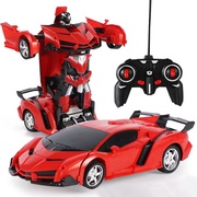 变形机器人遥控汽车赛车可充电动儿童玩具男孩兰博基尼玩具遥控车