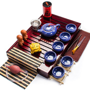 使用于功夫茶具套装家用实木小茶盘陶瓷紫砂整套冰裂茶具现代茶艺