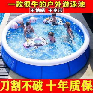 充气游泳池超大圆形成人洗澡池，儿童游泳戏水池大型家用泳池