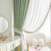 轻奢奶油风窗帘高档绒布，北欧现代简约丝绒，客厅阳台卧室成品定制