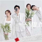 2022韩式婚纱照样片纯色室内情侣婚纱照放大样片样板H1024