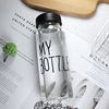 韩版玻璃杯有盖便携简约创意，水杯男女学生家用喝水杯子高颜值水瓶