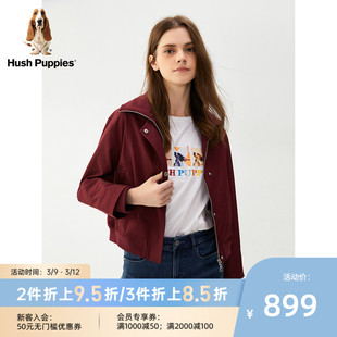 Hush Puppies暇步士女装秋季个性双层领时尚短款外套HJ-22546D