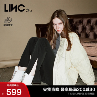 LINCCHIC金羽杰羽绒服女轻薄短款羽绒服女夹克外套Y21802089