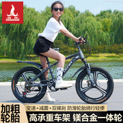 凤凰儿童自行车6-14岁女男孩脚踏山地碟刹变速小学生20寸骑行单车