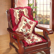 实木沙发垫带靠背木椅子，坐垫靠垫连体，一体红木凉椅垫子加厚座垫冬