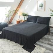 水晶绒床单单件家用大床双人床盖灰色，冬季保暖加绒绒毯1.8米被单