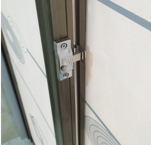 钛合金卫生间移门弹簧锁 无框阳台插销锁 铝合金推拉门窗中间锁