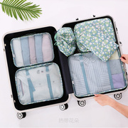 旅游旅行收纳袋套装出差行李箱整理袋多功能衣服分装收纳包内衣物