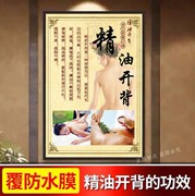 美容院海报图片挂图宣传画中医经络，养生会所墙画装饰精油开背广告