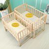 婴儿床实木摇篮床多功能宝宝，新生儿无漆摇床，儿童拼接大床