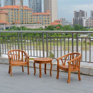 阳台桌椅三件套户外现代简约卧室，桌椅咖啡桌实木组合酒店休闲围椅