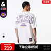 杰克琼斯秋季男士NBA联名湖人队时尚运动宽松舒适印花短袖T恤上衣