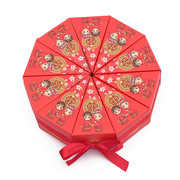 中式三角形蛋糕盒结婚创意大号喜糖盒欧式纸盒糖果礼盒盒子