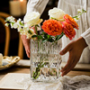 高级感轻奢花瓶摆件玻璃，透明高档水养水培，鲜花玫瑰百合客厅ins风