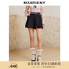 商场同款MAXRIENY斜纹A字高腰短裤裤裙修身显瘦西装短裤裙裤
