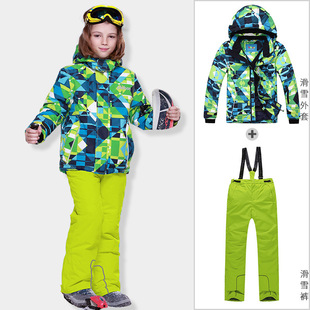 童冲锋衣套装户外服装，两件套跨境电商phibee菲比小象，儿童滑雪服男
