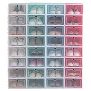 速发new 6PCS Transparent shoebox storage boxs shoe rack Shoe