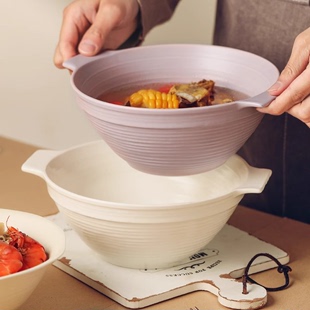 釉下彩双耳汤碗家用2024高级大号陶瓷大碗汤盆面条碗螺蛳粉碗