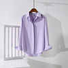 品牌垂感雪纺衬衫女长袖，气质夏季薄香芋，紫抗皱上衣高级感防晒衬衣