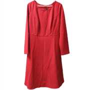 正红色新娘敬酒服长袖，l码时尚气质，有弹性舒适面料女装连衣裙